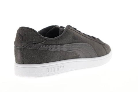 Puma Smash V2 36498932 Mens Gray Suede Lace Up Lifestyle Sneakers Shoes