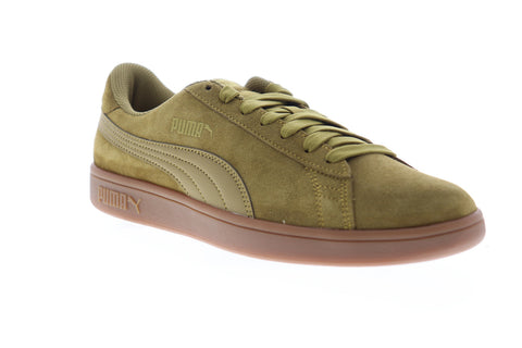 Puma Smash V2 36498933 Mens Green Suede Lace Up Lifestyle Sneakers Shoes