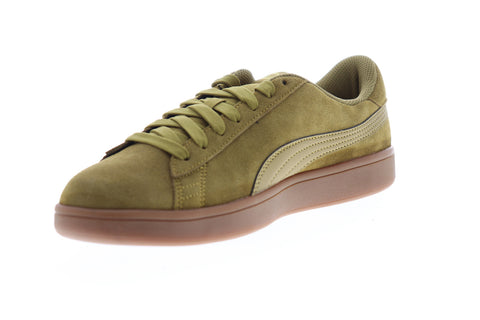 Puma Smash V2 36498933 Mens Green Suede Lace Up Lifestyle Sneakers Shoes