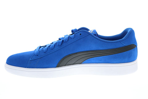 Puma Puma Smash V2 36498944 Mens Blue Suede Lace Up Lifestyle Sneakers Shoes