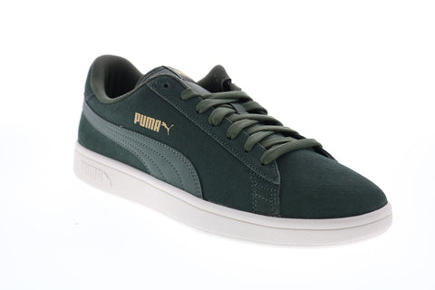 Puma Puma Smash V2 36498946 Mens Green Suede Lifestyle Sneakers Shoes