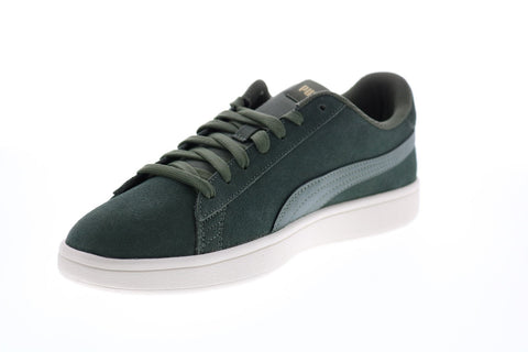 Puma Puma Smash V2 36498946 Mens Green Suede Lifestyle Sneakers Shoes
