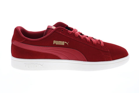 Puma Puma Smash V2 36498947 Mens Red Suede Lace Up Lifestyle Sneakers Shoes