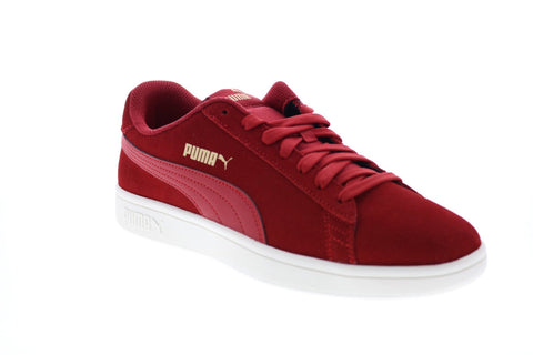 Puma Puma Smash V2 36498947 Mens Red Suede Lace Up Lifestyle Sneakers Shoes