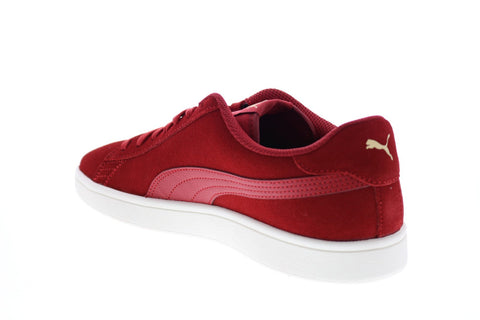 Puma Puma Smash V2 36498947 Mens Red Suede Lace Up Lifestyle Sneakers Shoes