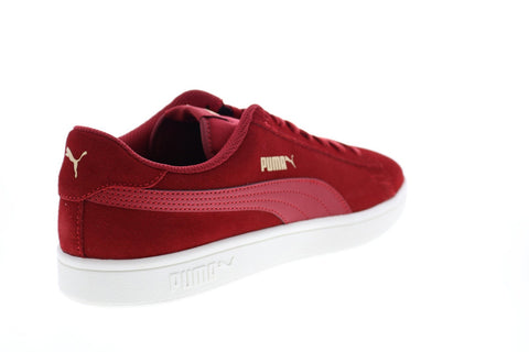 Puma Puma Smash V2 36498947 Mens Red Suede Lace Up Lifestyle Sneakers Shoes