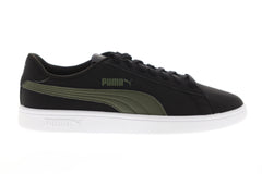 Puma Smash V2 Buck 36516005 Mens Black Leather Classic Lifestyle Sneakers Shoes