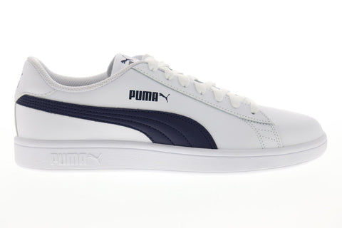 Puma Smash V2 L 36521502 Mens White Leather Low Top Sneakers Shoes
