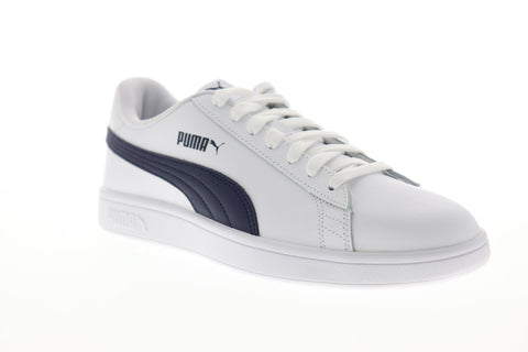 Puma Smash V2 L 36521502 Mens White Leather Low Top Sneakers Shoes