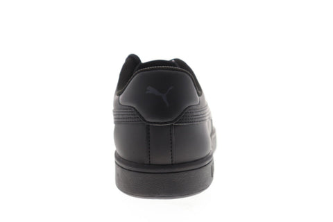 Puma Smash V2 L Mens Black Leather Low Top Lace Up Sneakers Shoes