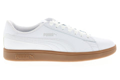 Puma Smash V2 L 36521513 Mens White Leather Low Top Sneakers Shoes