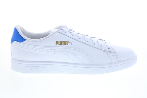 Puma Smash V2 L 36521518 Mens White Leather Lifestyle Sneakers Shoes