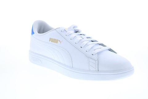 Puma Smash V2 L 36521518 Mens White Leather Lifestyle Sneakers Shoes