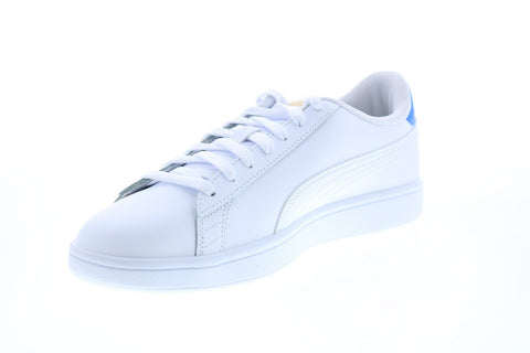 Puma Smash V2 L 36521518 Mens White Leather Lifestyle Sneakers Shoes