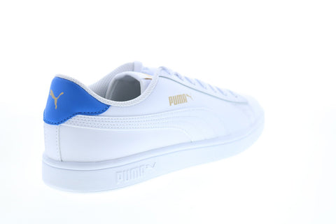 Puma Smash V2 L 36521518 Mens White Leather Lifestyle Sneakers Shoes