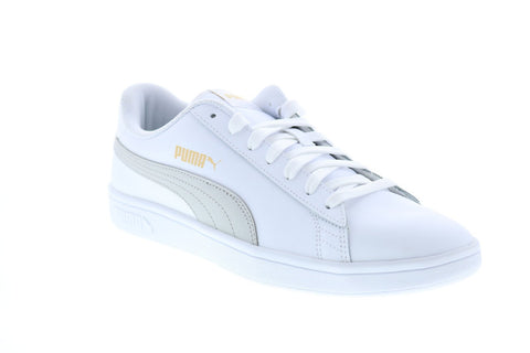 Puma Puma Smash V2 L 36521524 Mens White Leather Lifestyle Sneakers Shoes