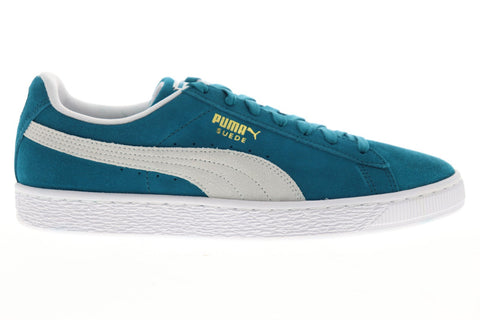 Puma Suede Classic Mens Blue Suede Low Top Lace Up Sneakers Shoes