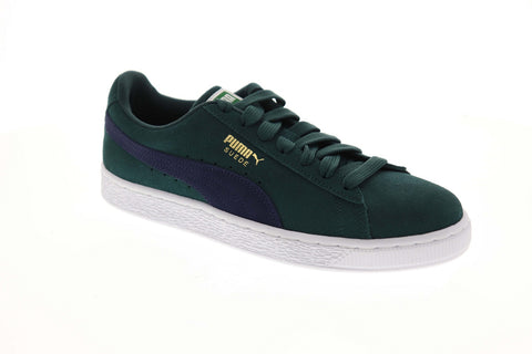 Puma Suede Classic 36534750 Mens Green Low Top Lace Up Lifestyle Sneakers Shoes