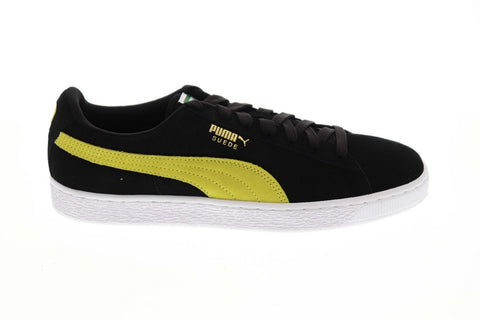 Puma Suede Classic Mens Black Suede Low Top Lace Up Sneakers Shoes