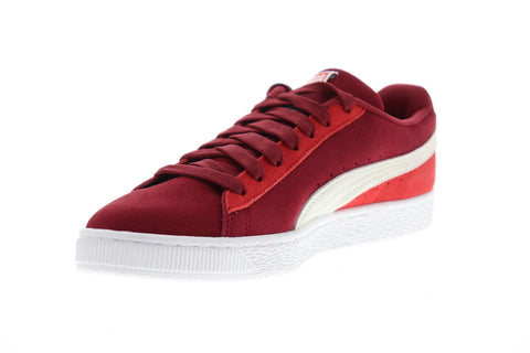 Puma Suede Classic 36534771 Mens Red Low Top Lace Up Lifestyle Sneakers Shoes