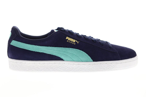 Puma Suede Classic Mens Blue Suede Low Top Lace Up Sneakers Shoes