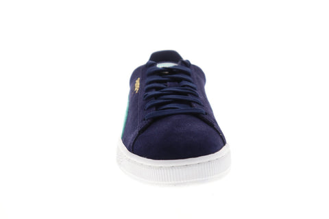 Puma Suede Classic Mens Blue Suede Low Top Lace Up Sneakers Shoes