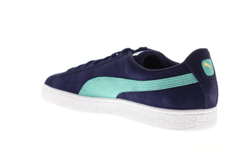 Puma Suede Classic Mens Blue Suede Low Top Lace Up Sneakers Shoes