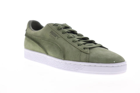 Puma Suede Classic Exposed Seams 36534805 Mens Green Low Top Sneakers Shoes
