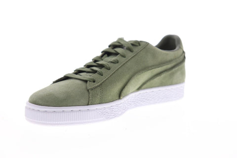 Puma Suede Classic Exposed Seams 36534805 Mens Green Low Top Sneakers Shoes