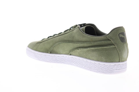 Puma Suede Classic Exposed Seams 36534805 Mens Green Low Top Sneakers Shoes