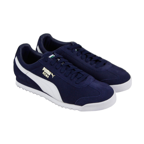 Bad gracht Uitstralen Puma Roma Suede 36543702 Mens Blue Lace Up Lifestyle Sneakers Shoes - Ruze  Shoes
