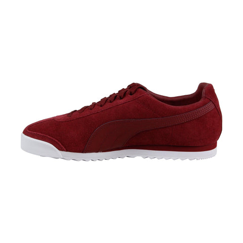 Puma Roma Suede 36543709 Mens Red Casual Lace Up Low Top Sneakers Shoes
