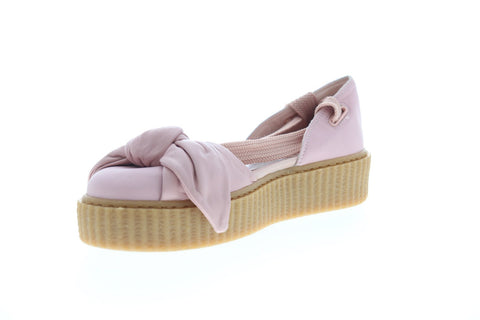 Puma X Fenty by Rihanna Bow Creeper Sandal Womens Pink Ballet Flat Shoes