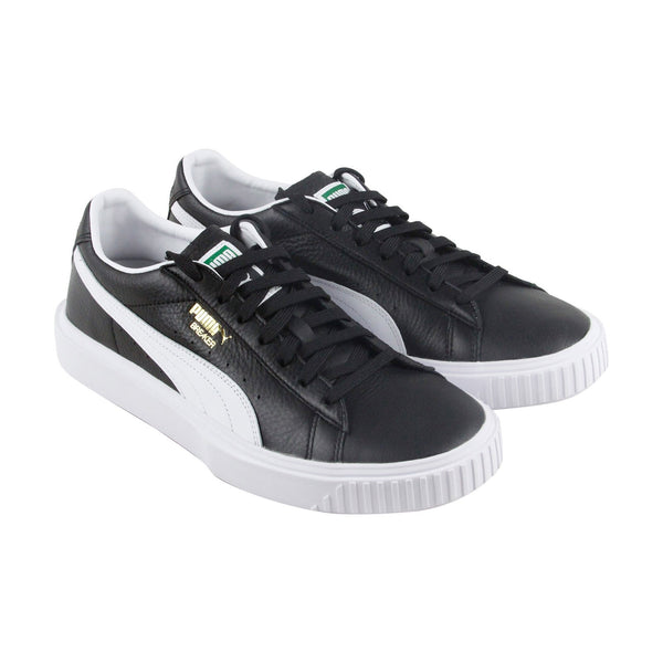Puma Breaker 36607801 Mens Black Leather Low Top Lifestyle Sneakers Sh - Shoes