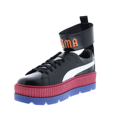 Puma Ankle Strap Sneaker 36626301 Mens Black Leather Lifestyle Sneakers Shoes