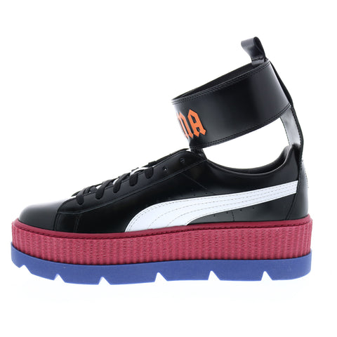 Puma Ankle Strap Sneaker 36626301 Mens Black Leather Lifestyle Sneakers Shoes