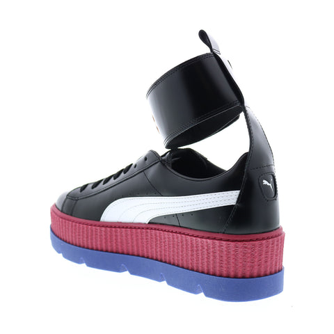 Puma Ankle Strap Sneaker 36626301 Mens Black Leather Lifestyle Sneakers Shoes