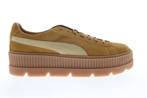 Puma Cleated Creeper Suede 36626702 Mens Gold Yellow Lifestyle Sneakers Shoes