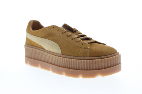 Puma Cleated Creeper Suede 36626702 Mens Gold Yellow Lifestyle Sneakers Shoes