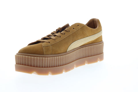 Puma Cleated Creeper Suede 36626702 Mens Gold Yellow Lifestyle Sneakers Shoes