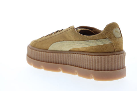 Puma Cleated Creeper Suede 36626802 Womens Brown Suede Low Top Sneaker Shoes