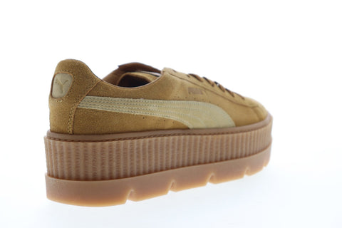 Puma Cleated Creeper Suede 36626802 Womens Brown Suede Low Top Sneaker Shoes
