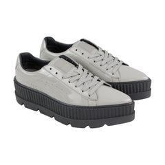 Puma Pointy Creeper 36627002 Womens Gray Patent Leather Lifestyle Sneakers Shoes