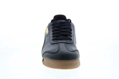 Puma Roma Classic Gum 36640802 Mens Black Leather Lifestyle Sneakers Shoes
