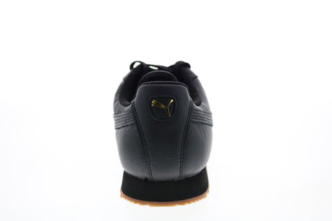 Puma Roma Classic Gum 36640802 Mens Black Leather Lifestyle Sneakers Shoes