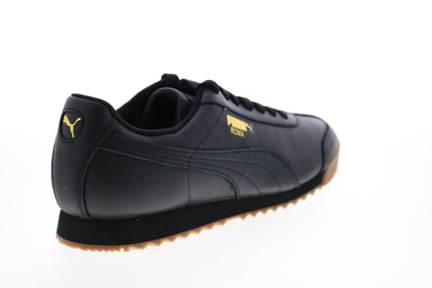 Puma Roma Classic Gum 36640802 Mens Black Leather Lifestyle Sneakers Shoes
