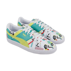 Puma X Shantell Martin Basket Graphic Mens White Casual Low Top Sneakers Shoes
