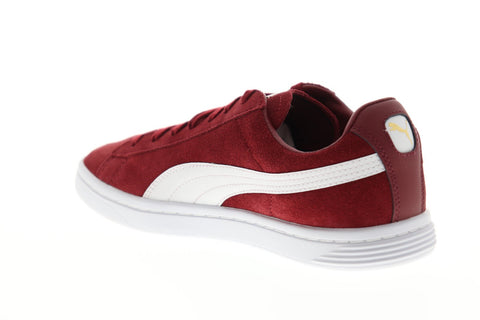 Puma Court Star FS 36657402 Mens Red Suede Low Top Lace Up Sneakers Shoes