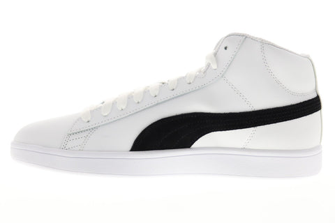 Puma Smash V2 Mid L 36692405 Mens White Leather Low Top Sneakers Shoes