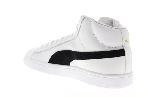 Puma Smash V2 Mid L 36692405 Mens White Leather Low Top Sneakers Shoes